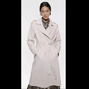 Zara faux leather trench coat